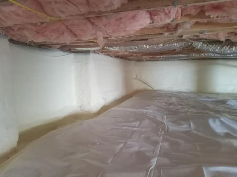 Crawl space encapsulation with closed-cell spray foam for Roof Maintenance in Clemson University